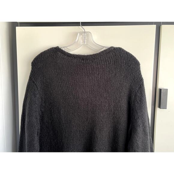 Wooden Ships Sz M/L Dog Mom Sweater Black Cozy Graphic Dog Lover Slouchy NWT - Picture 9 of 12